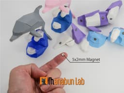 Low Poly Dolphin Magnet Puzzle (No supports, no AMS) 3d model