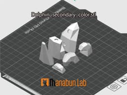 Low Poly Dolphin Magnet Puzzle (No supports, no AMS) 3d model