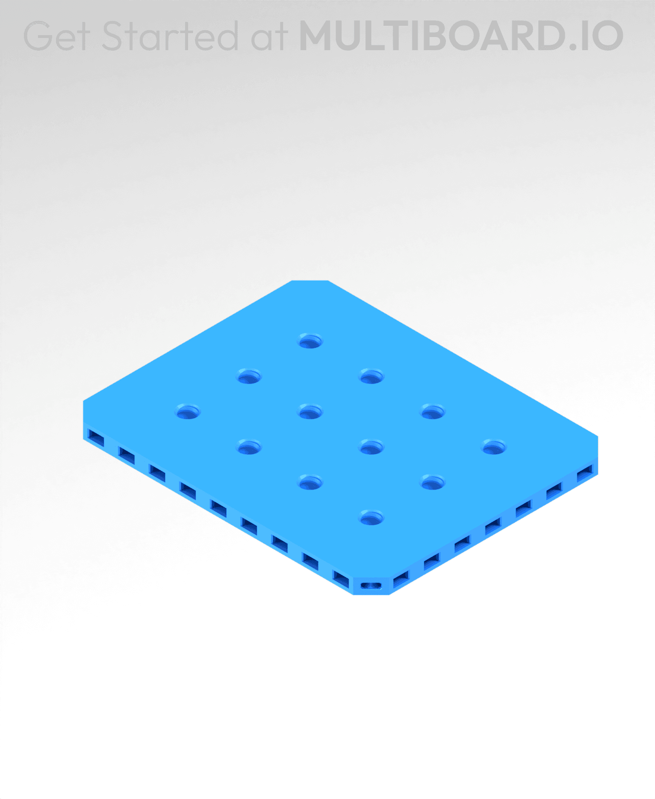 4x5 MU - Small Thread MU - MultiBoard Plate 3d model