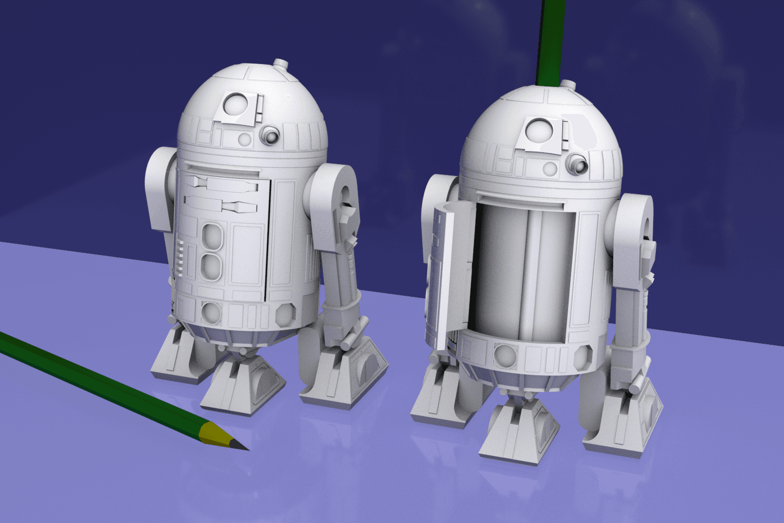 R2-D2 Anspitzer-Spicker - Rendering - 3d model