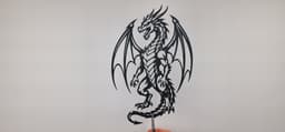 Fantasy Dragon 2D Wall Art.stl 3d model