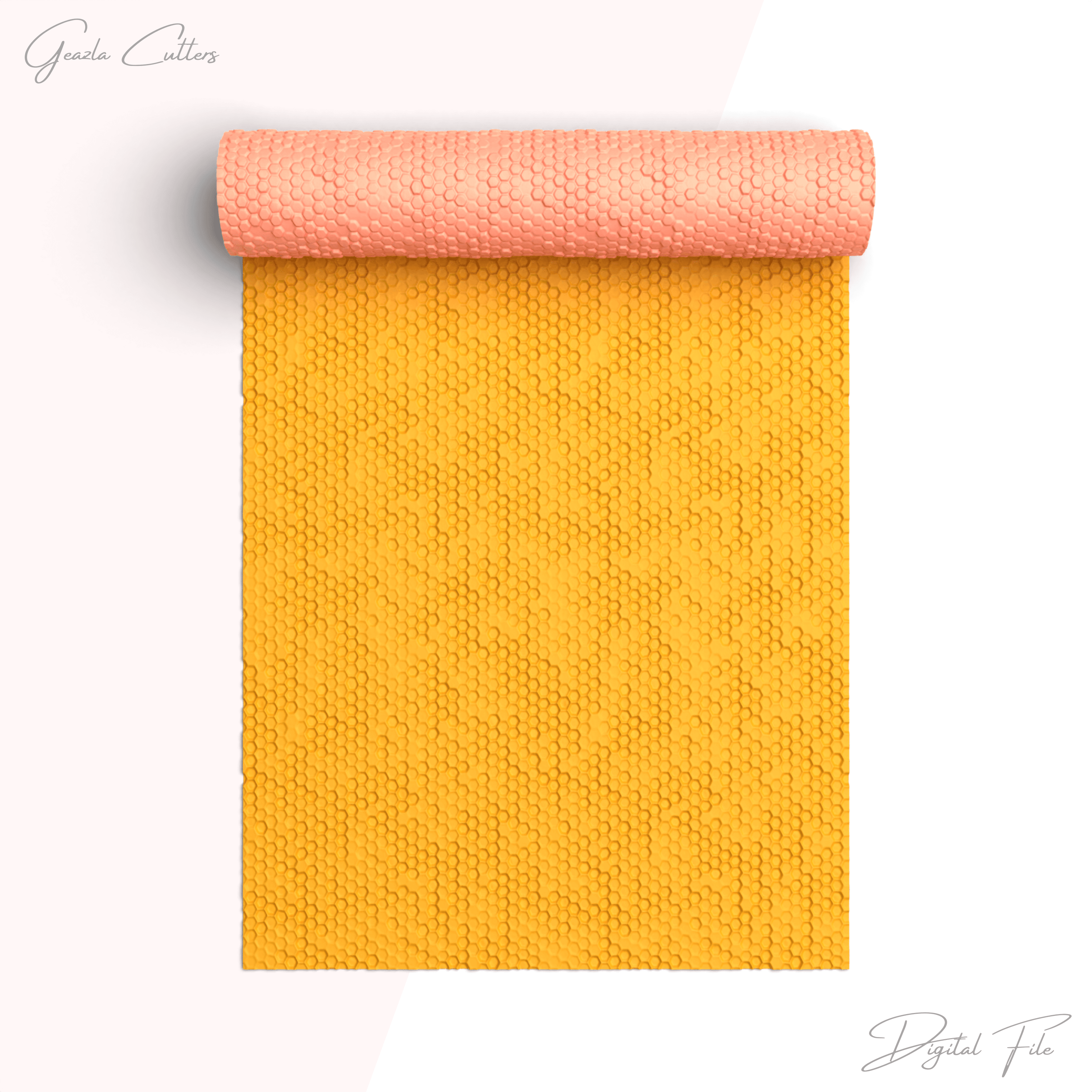 Honeycomb Texture Roller For Polymer Clay, Honeycomb Clay Texture Rolling Pin, Clay Tool, No: 1402 3d model