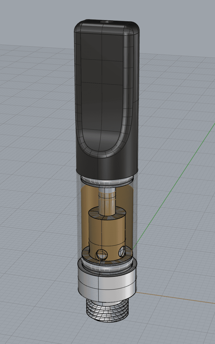 vape cartridge 3d model