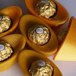 Chinese Yuan Bao-Inspired Ferrero Rocher Holder 3d model