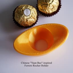 Chinese Yuan Bao-Inspired Ferrero Rocher Holder 3d model