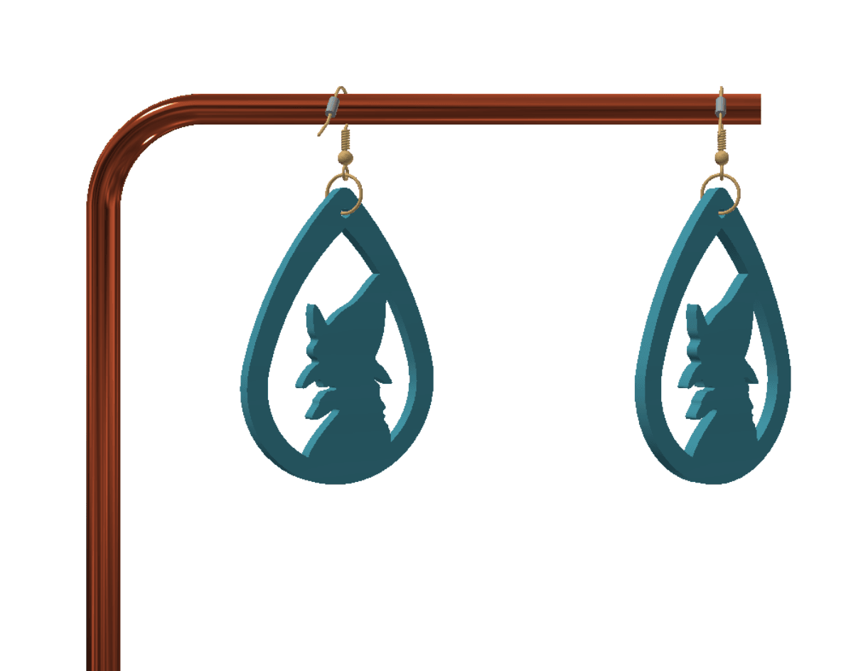 Cute keychain / earrings 3d model