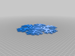 Snowflake ornaments 3d model