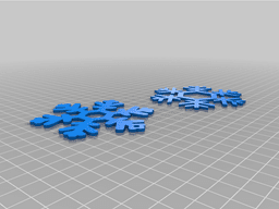 Snowflake ornaments 3d model