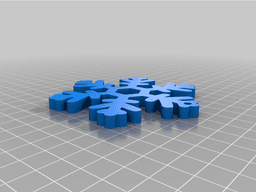 Snowflake ornaments 3d model