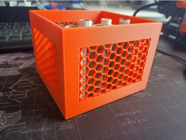 stackable box for 25mm yarn spools 3d model