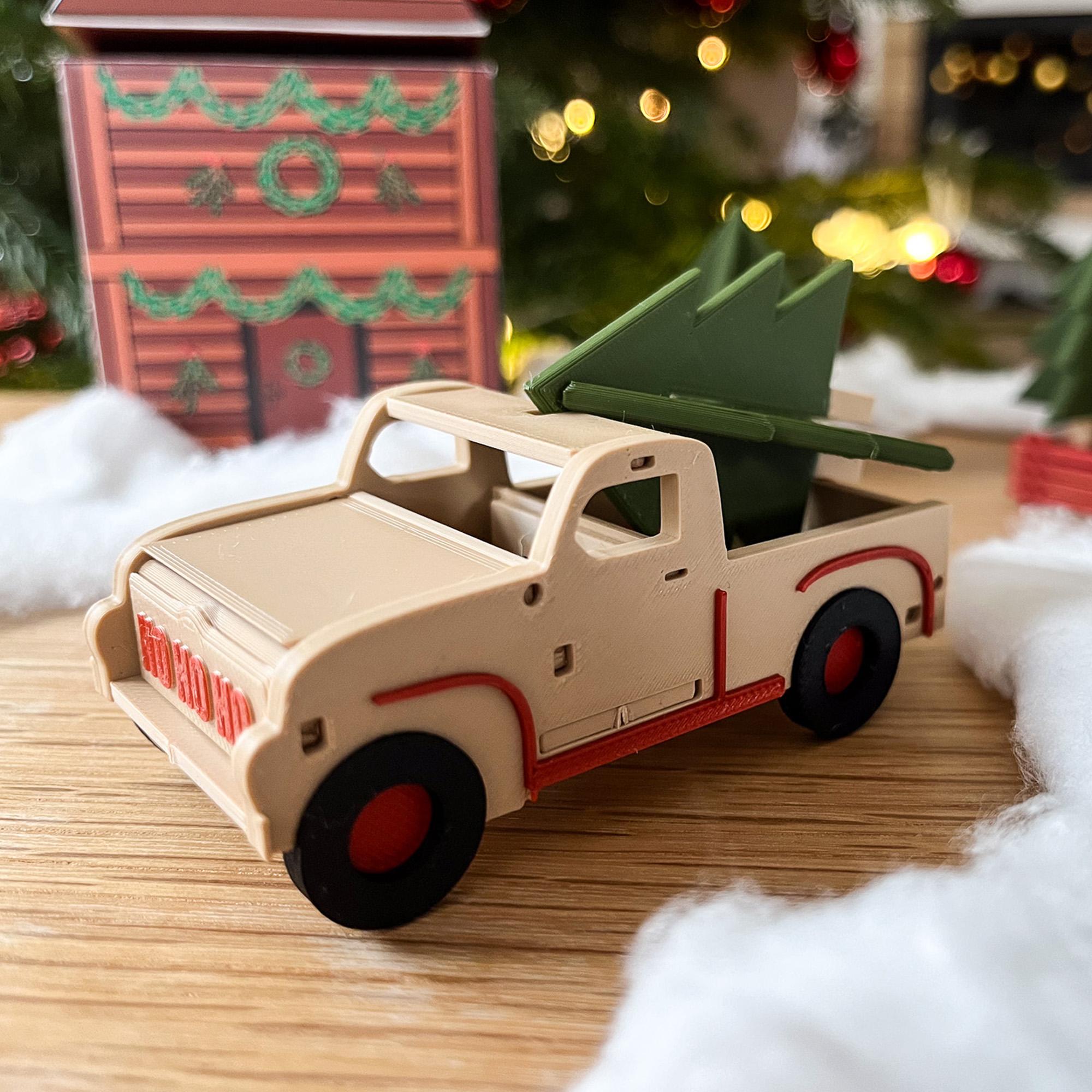 Christmas Truck and Christmas Tree  3d model