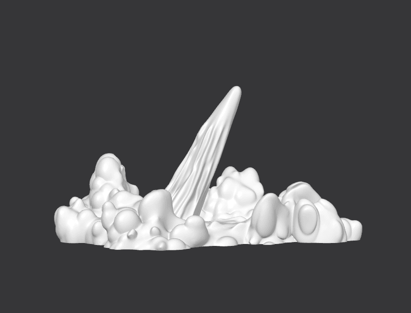 rocket display 3d model