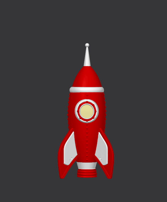 rocket display 3d model