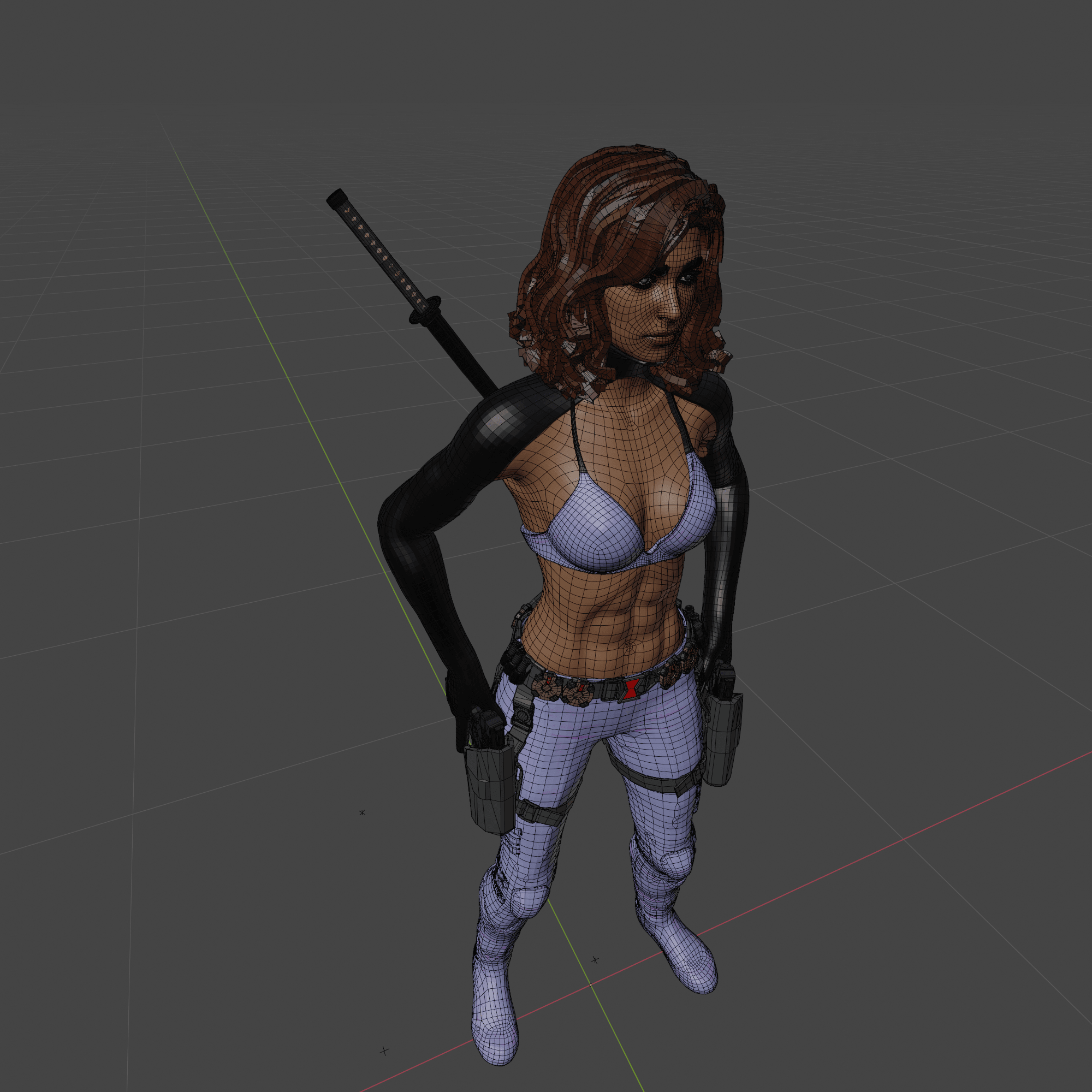 Bad Ass Ninja Assassin Babe v2 3d model
