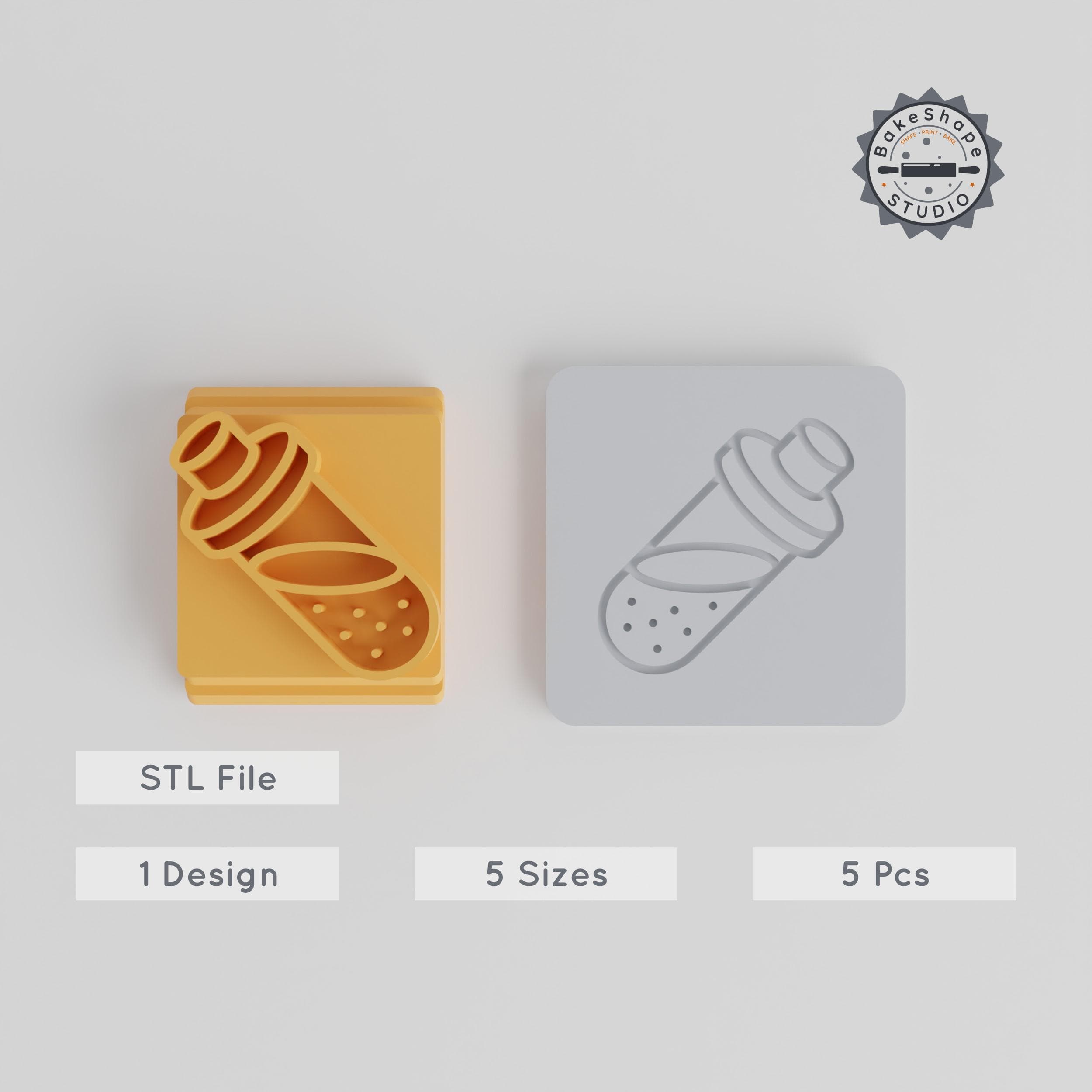 Potion Stamp Tile Set, 5 Sizes, Perfect for Clay, Cookies & Fondant, Magic Elixir Motif, Mystic Vial, Wizard Blend PRODUCT_1914 3d model