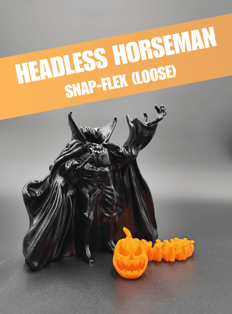 Headless Horseman  - Articulated Snap-Flex Fidget (Loose Joints) 3d model