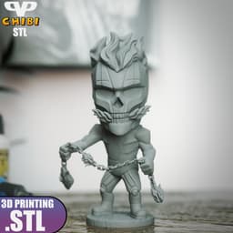 Ghost Rider Midnight Suns Chibi STL for 3D Printing ChibiSTL 3DXM 3d model