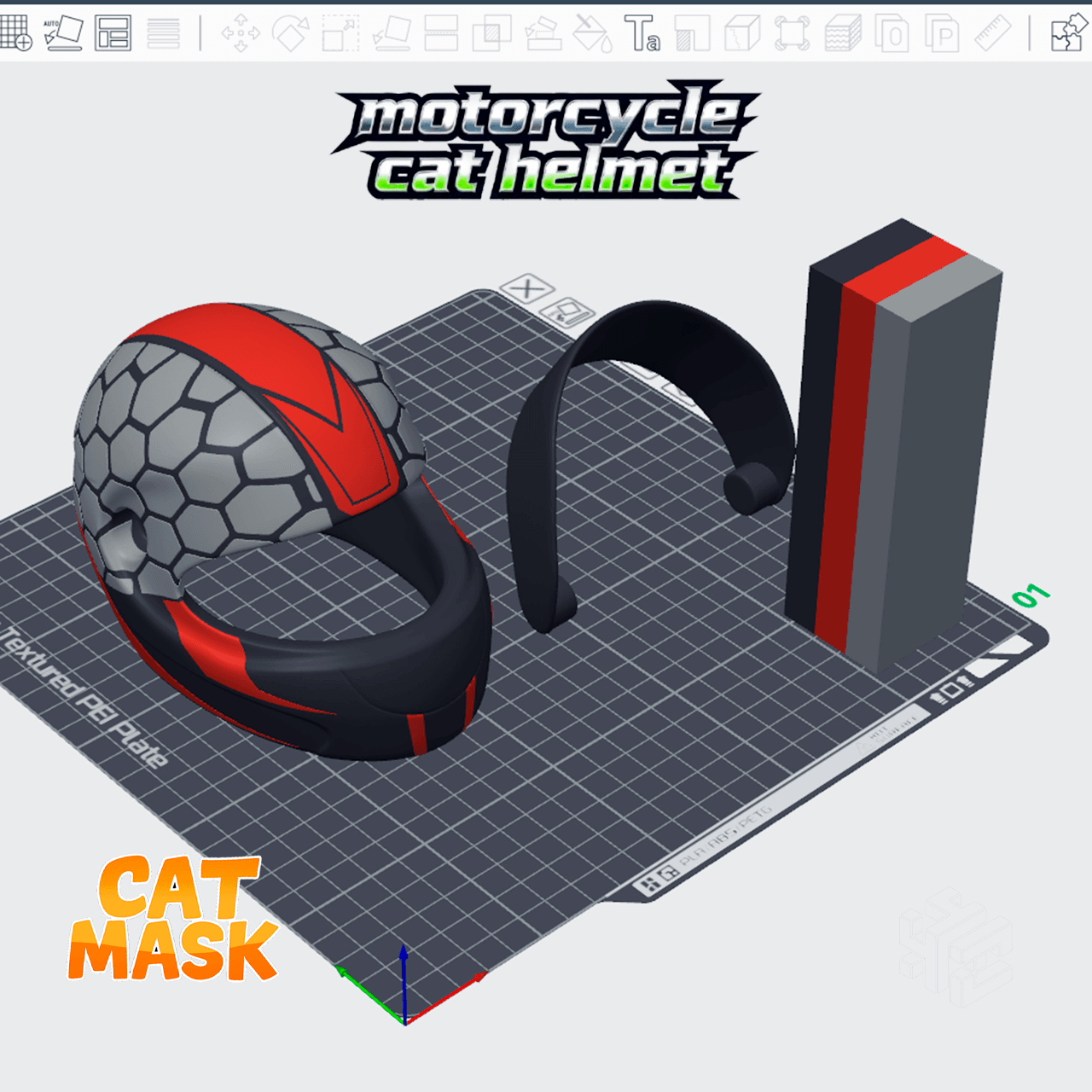 Motorcycle Cat Helmet 3D Printable Cat Mask - 3D model by 42 STUDIO on Thangs Motorcycle Cat Helmet 3D Printable Cat Mask - 3D model by 42 STUDIO on Thangs