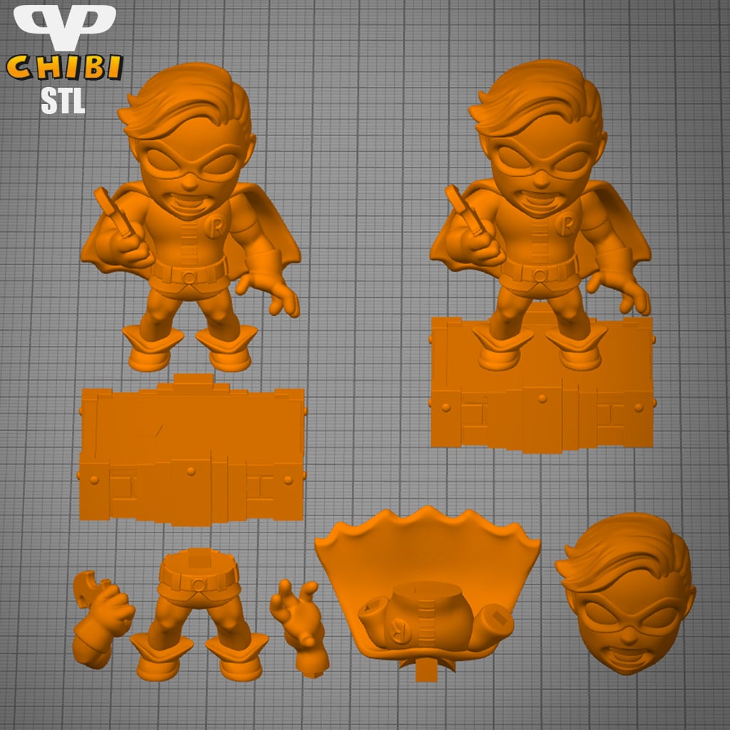 1960 Robin Chibi STL for 3D Printing ChibiSTL 3DXM 3d model