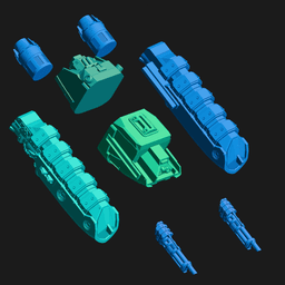 Iron Seraph – Armored Skimmer STL Kit 3d model
