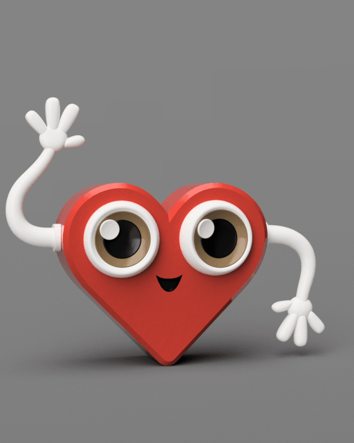 Happy Heart Box - Valentines Box 3d model