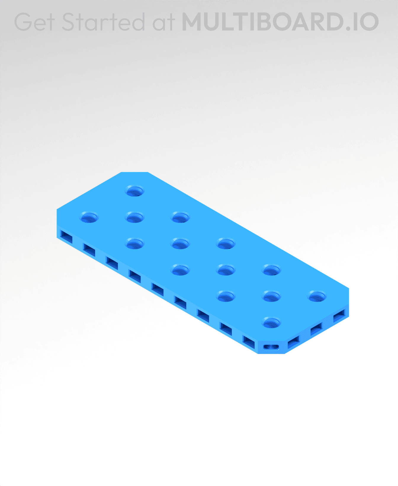 2x5 MU - Small Thread SU - MultiBoard Plate 3d model