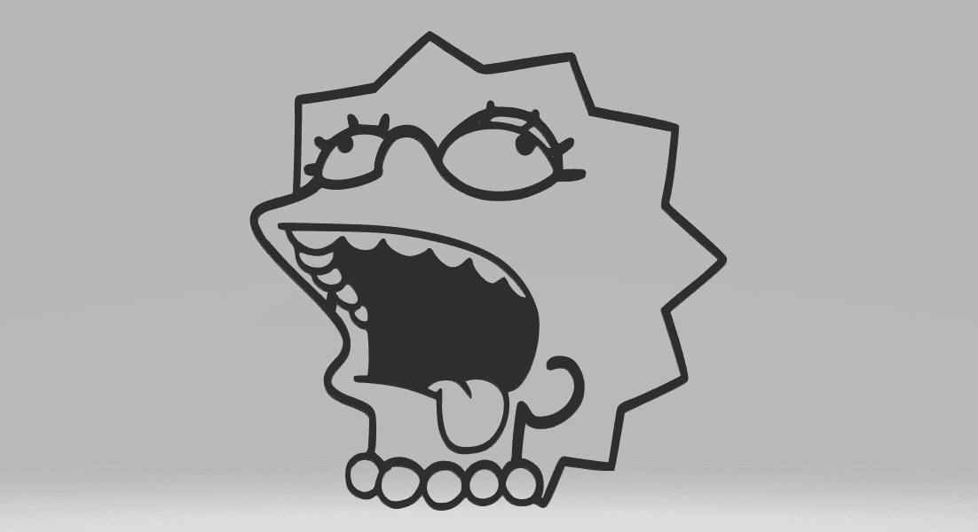 Lisa Simpson 2D Art Frame.stl 3d model