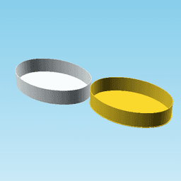 BLACK HORIZONTAL ELLIPSE, nestable box (v1) 3d model