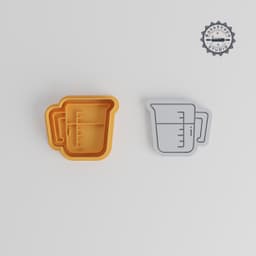 Measuring Jar Shape Cutter & Stamp Set, Perfect for Cookies, Fondant, Baking Measure, Kitchen Jug, 3 Sizes PRODUCT_759 3d model