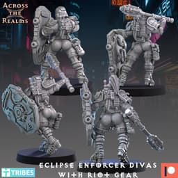 Riot Eclipse Divas wtih Riot Gear 3d model