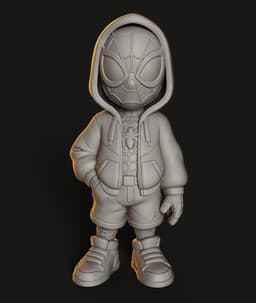 Web Kid STL | Fan Art Figure | Streetwear Chibi 3d model