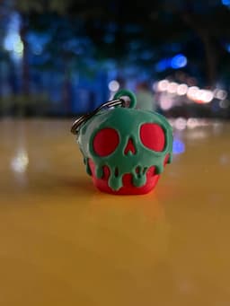 Poison Apple Keychain dangler 3d model