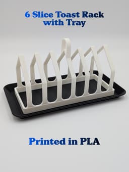 6-Slice Toast Rack & Tray triangular profile 3d model