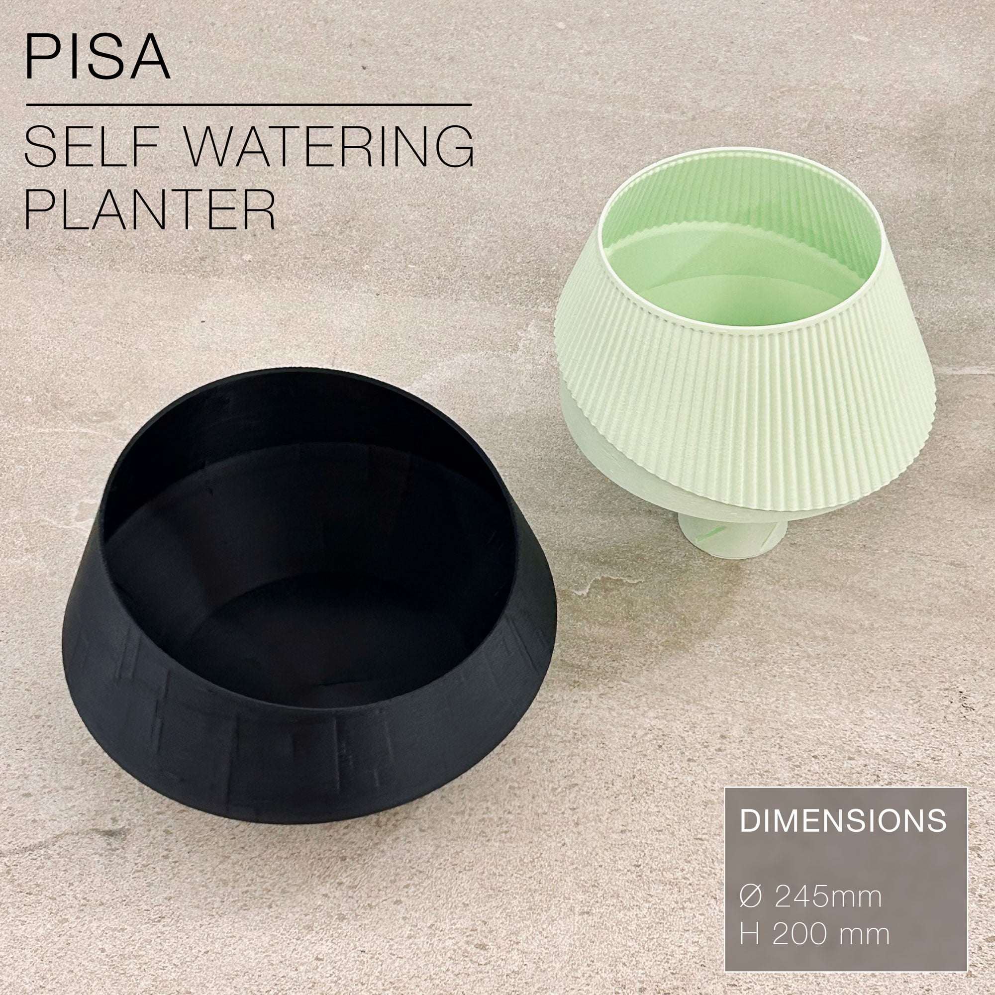 PISA | Self-Watering Planter 3d model