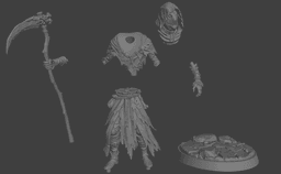 Harvest Specter STL | Fantasy Figure | Dark Reaper Detail 3d model