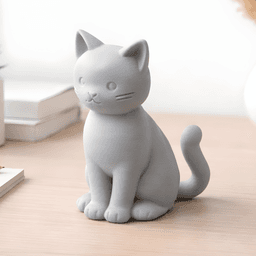 Sitting Cat STL | Modern Cat Statue | Cute Cat Model | Minimalist Cat | 3d model