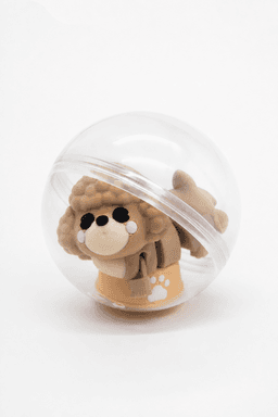 Kawaii Springy Flexi Toy Poodle Dog Toy Keychain(Multicolor) 3d model