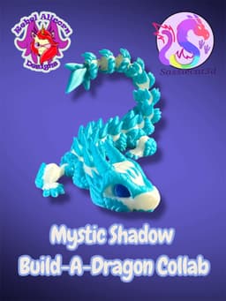 Mystic Shadow Dragon Build A Dragon Collab with SassieCat3d 3d model