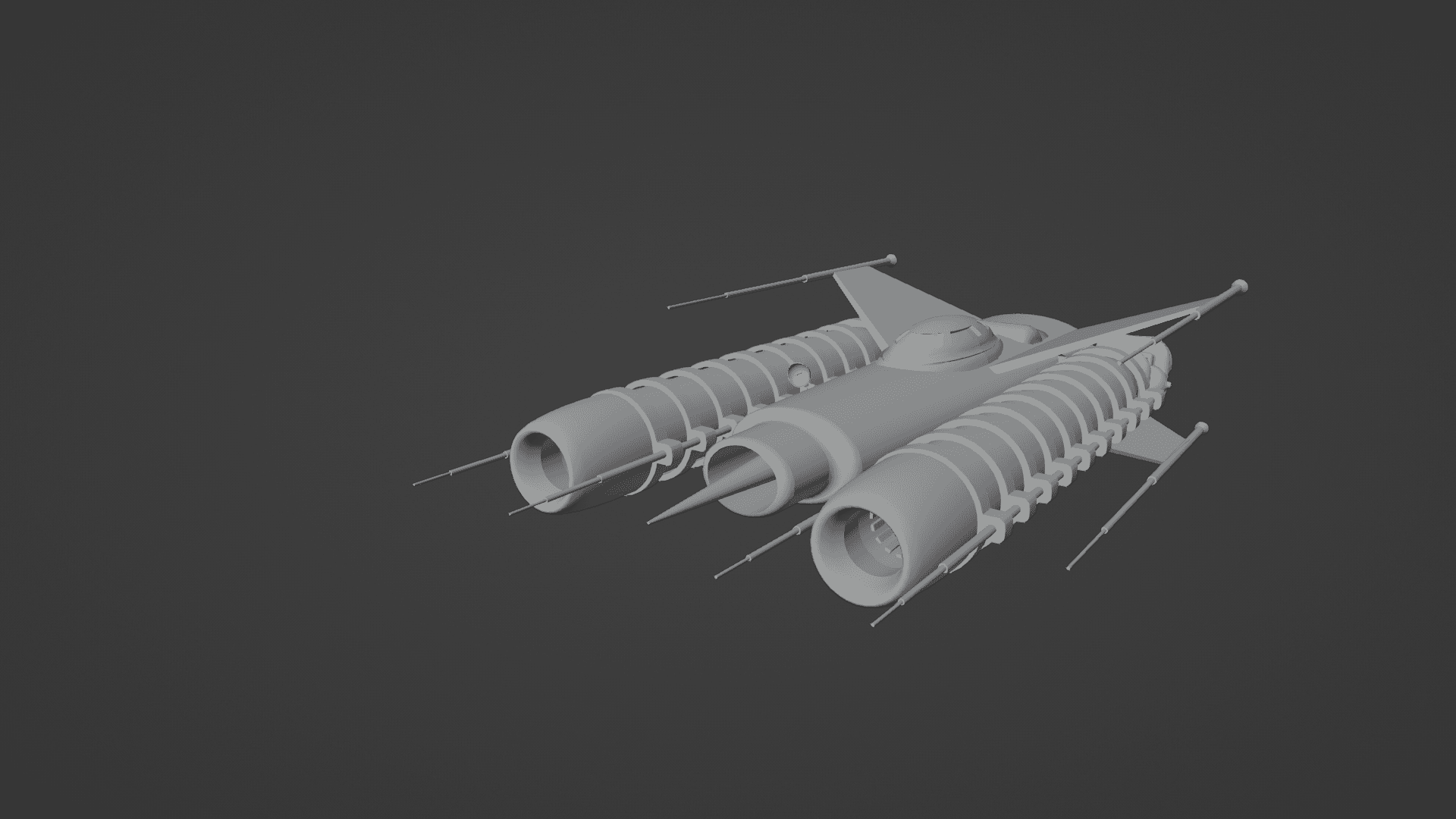 X-503 FIGHTER SPACECRAFT, 3D PRINT 3d model