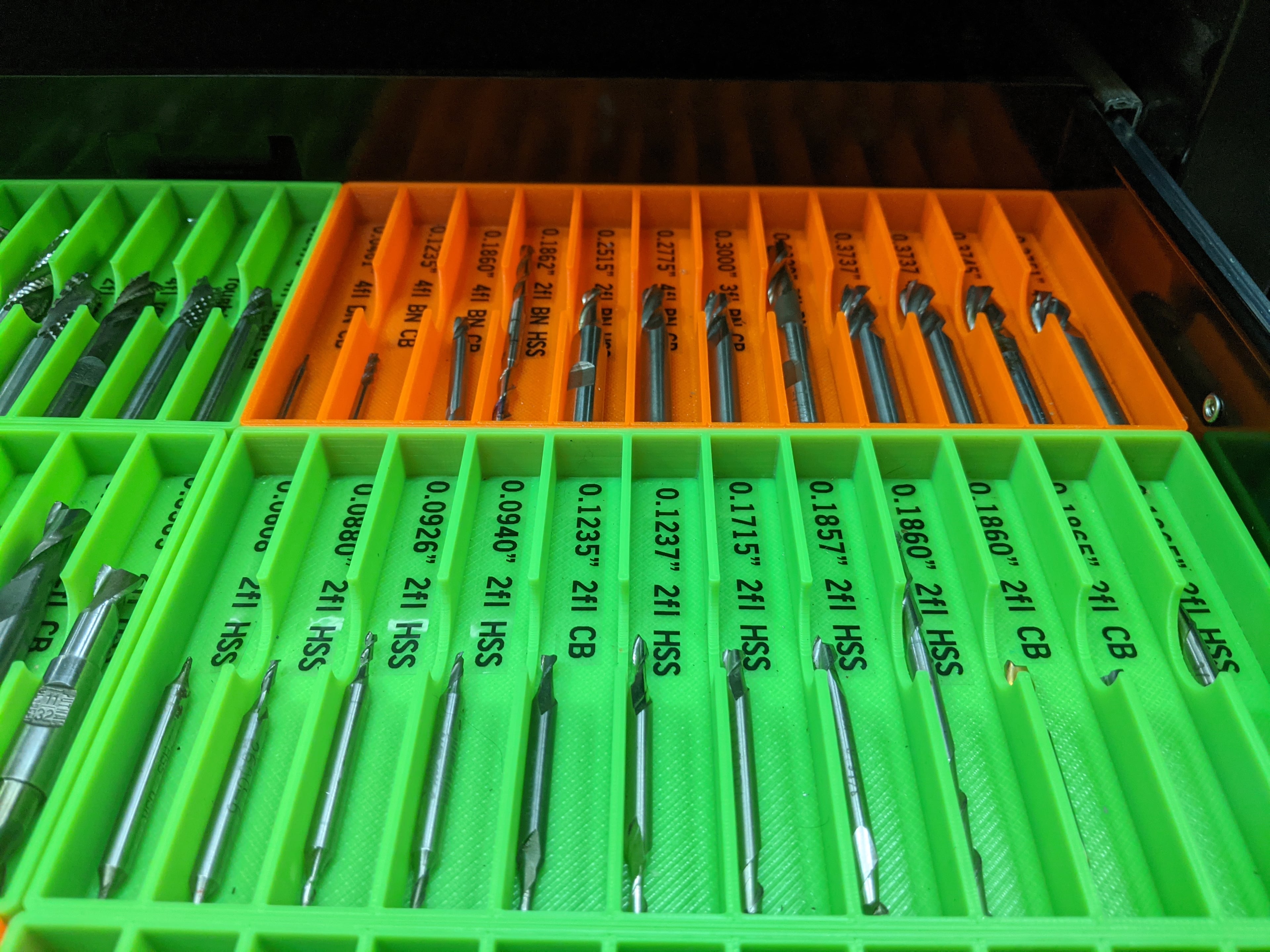 Endmill, Reamer, Drill storage boxes 3d model