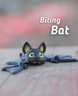 Biting Bat - Articulated Fidget Bat - Ludo Animal 3d model