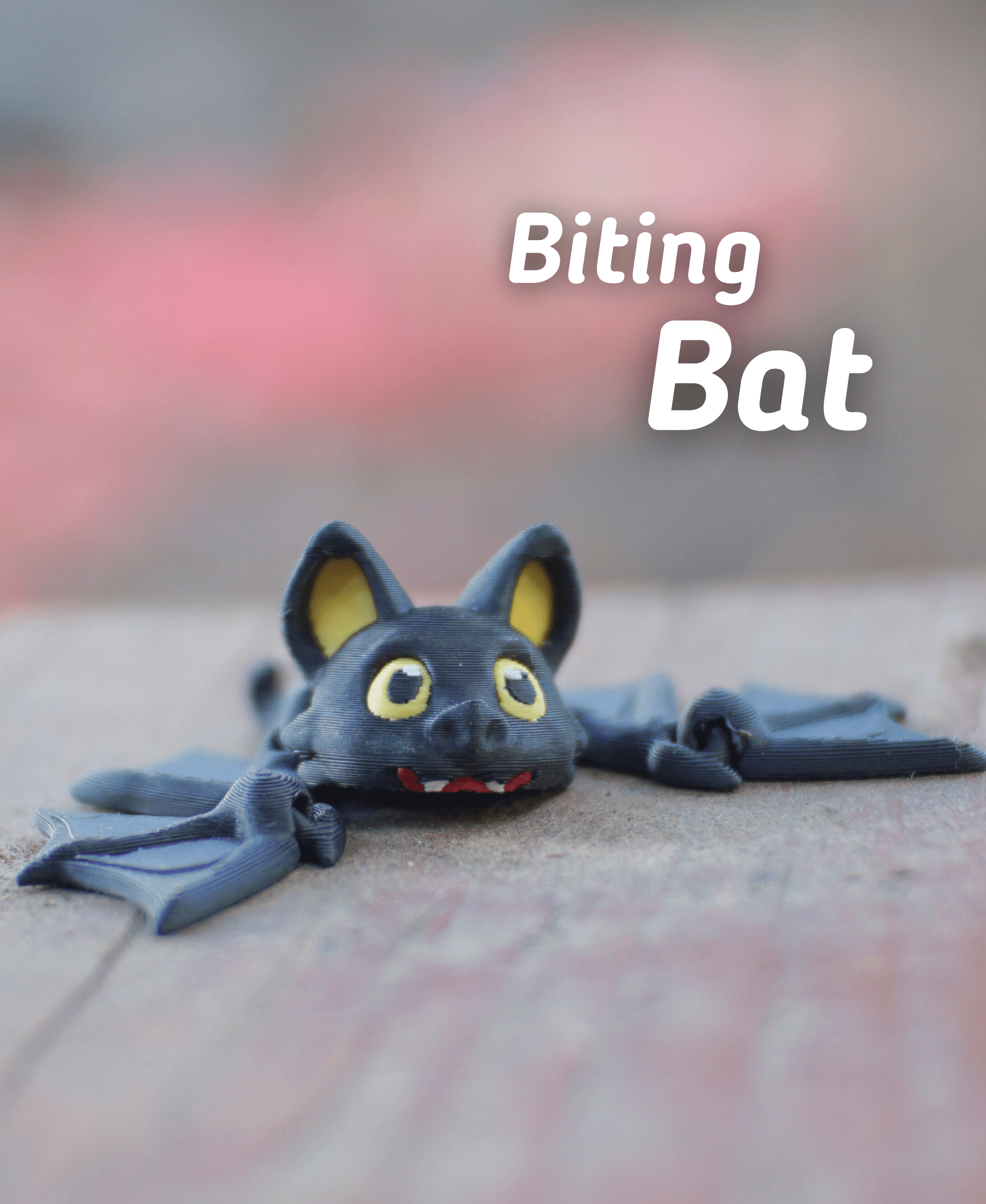 Biting Bat - Articulated Fidget Bat - Ludo Animal 3d model