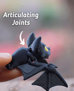 Biting Bat - Articulated Fidget Bat - Ludo Animal 3d model