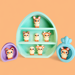 2025 Flexi Chicks and Egg Shelf Display 3d model