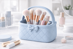 Quilted Makeup Brush Holder Vanity Decor ideal for 3D Printing 3d model