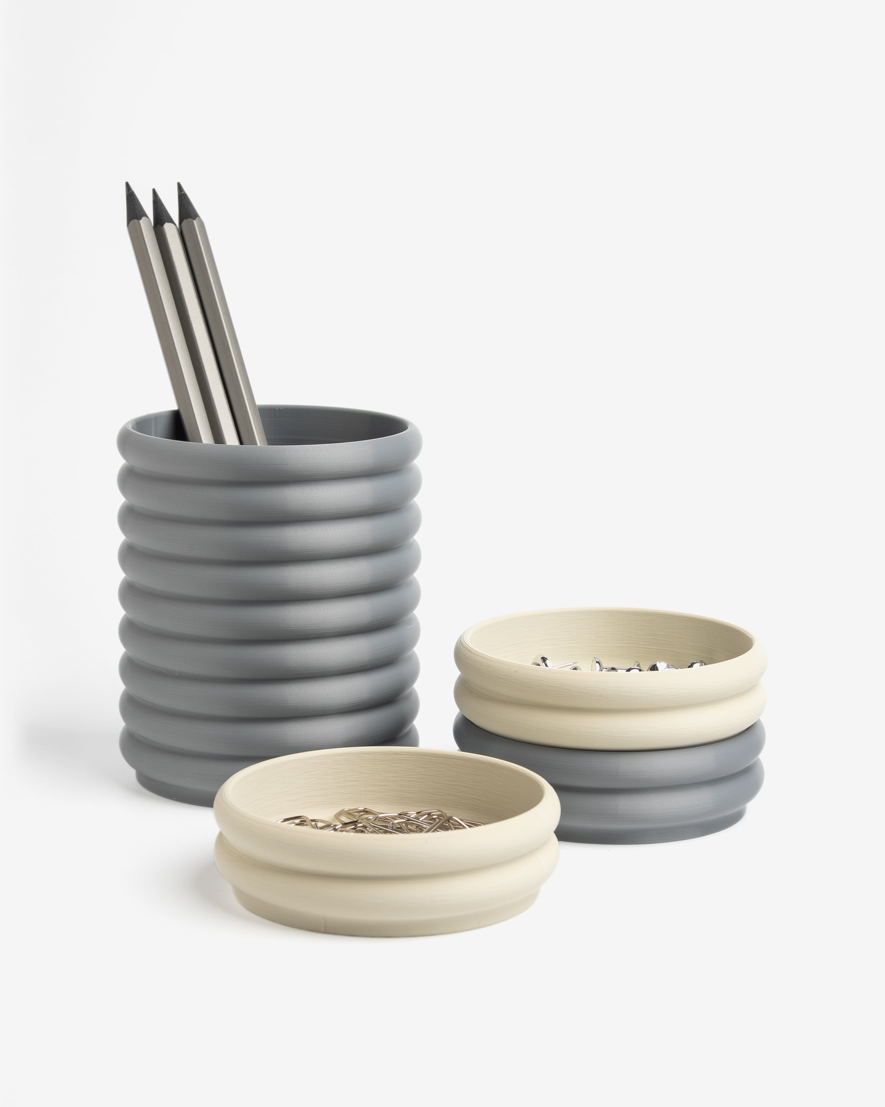 Ribbed Stack Desk Organizer 3d model