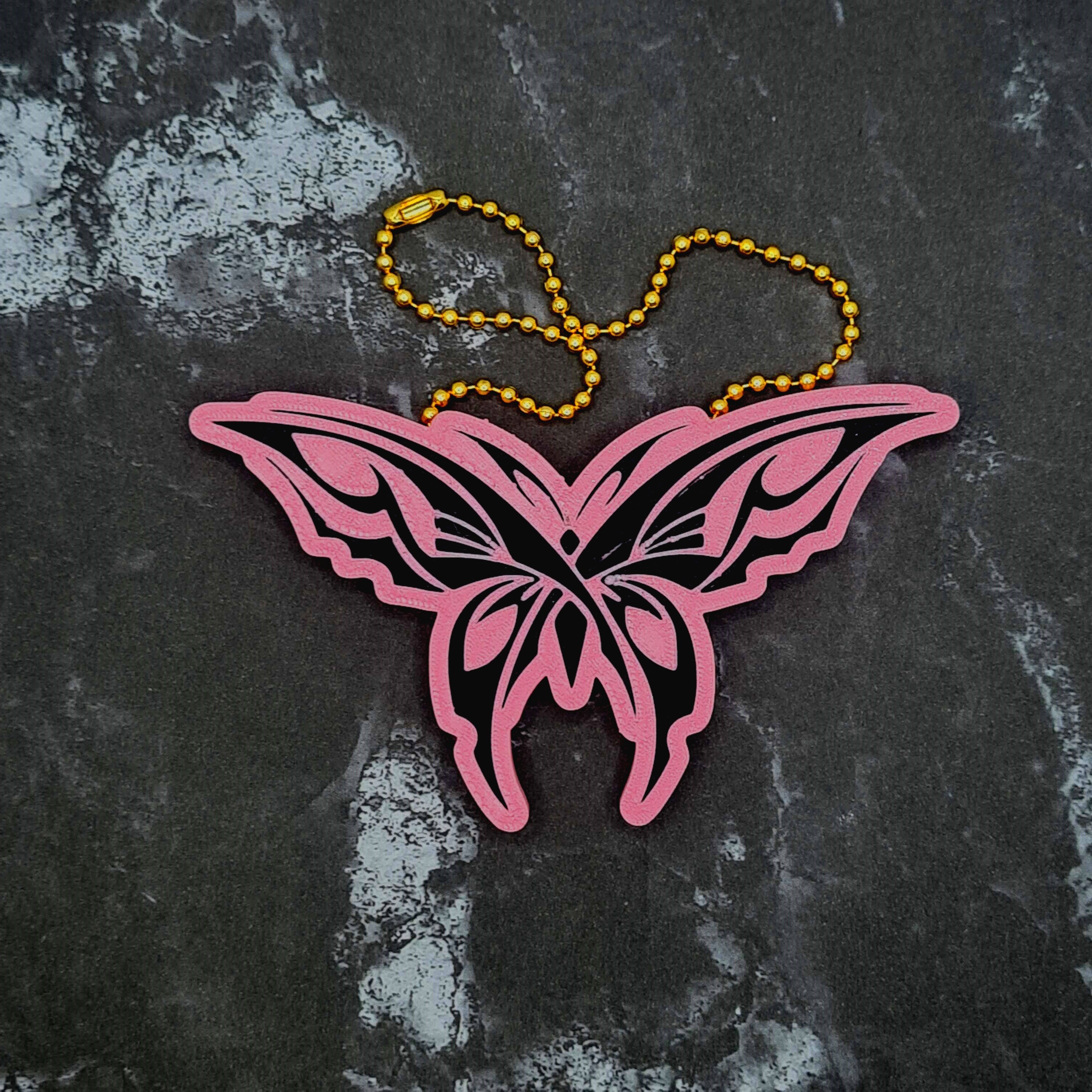 Tribal Butterfly Charm 3d model