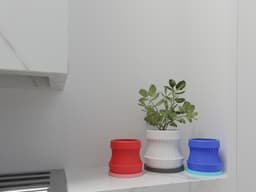 Planter with Tray — Modern Indoor Garden Decor 3d model