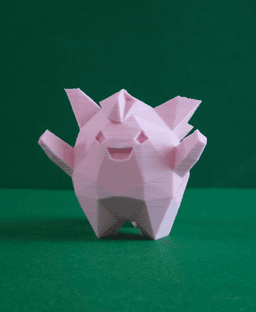 Clefairy Low Poly Pokemon 3d model