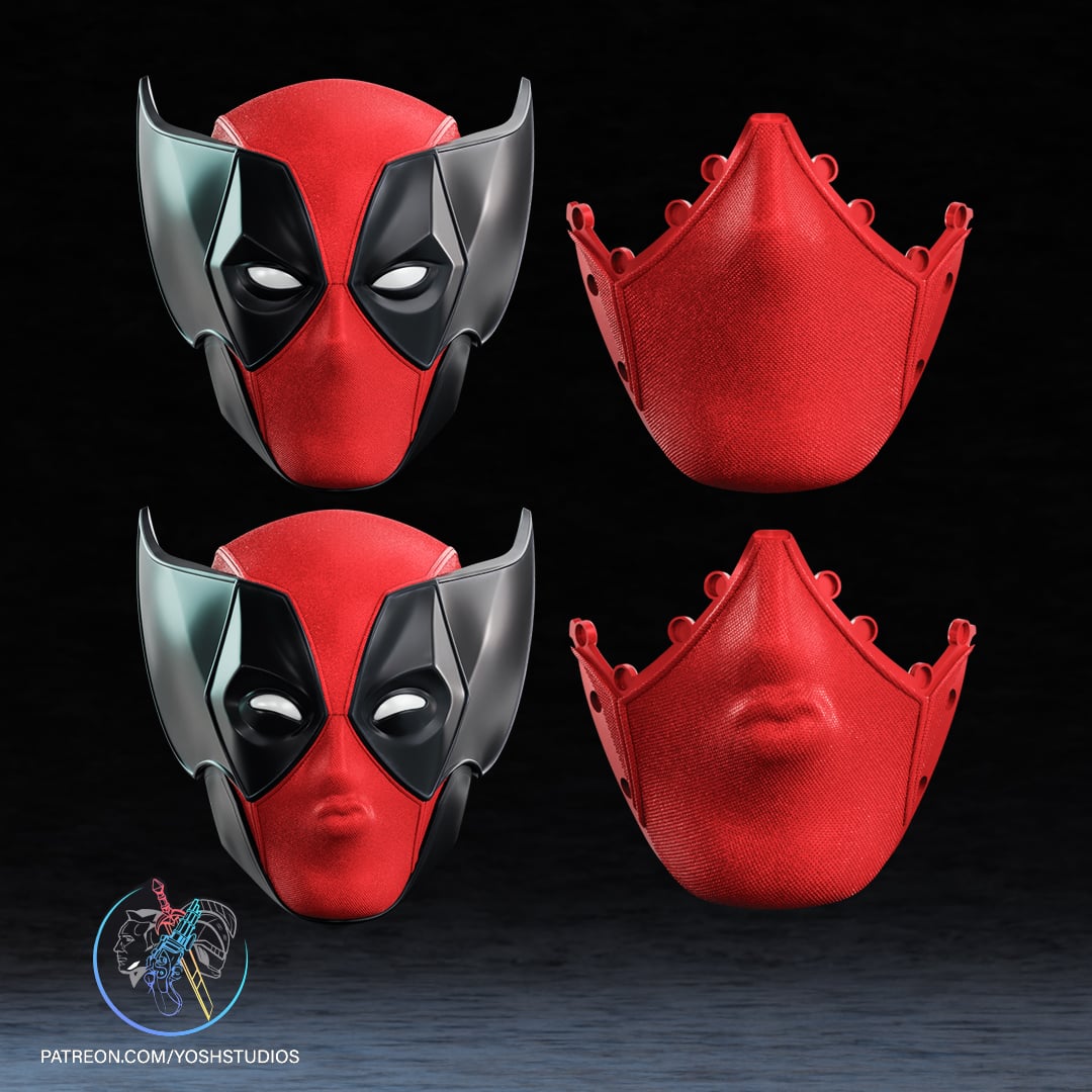 Wolverine Deadpool Mask 3d Printer File STL 3d model